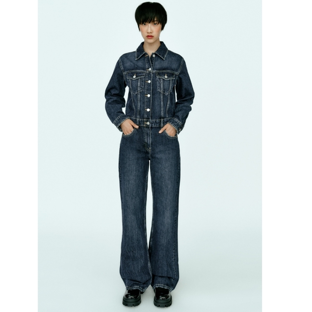 Zara denim jumpsuit